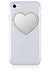 iDecoz Heart with Silver Crystals Phone Mirrors Online