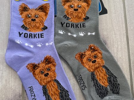 Yorkie Socks Foozys Unisex Crew Cheap