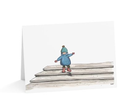 Greeting Card - Baby Steps For Sale