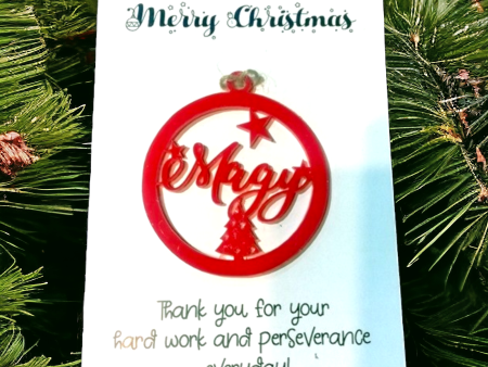 Personalized Acrylic ornament on card Fashion