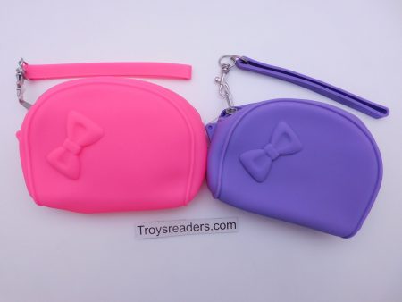 Silicone Zipper Purse in Two Colors Hot on Sale