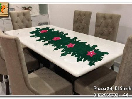 Velvet Christmas table runner (Holly) Online