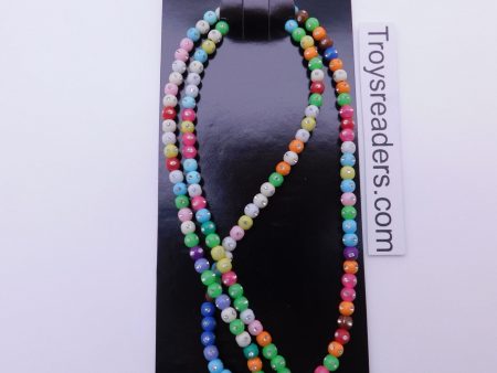 Pastel Round Glitz Beads Chain Eyewear Holder on Sale