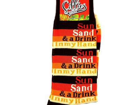 Sillies Socks Sun, Sand & Drink One Size Fits Most on Sale