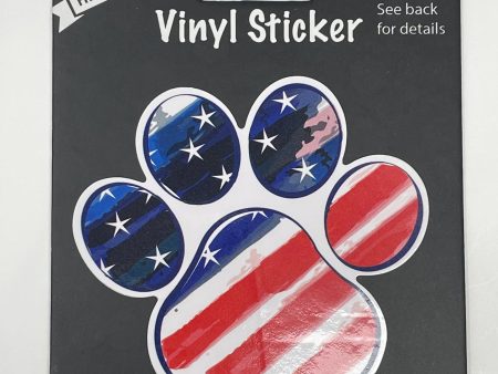 Pet Vinyl Sticker American Dog Paw Print Sale