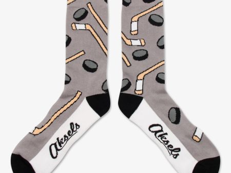 Aksels Hockey Gray Socks One Size Fits Most Cheap