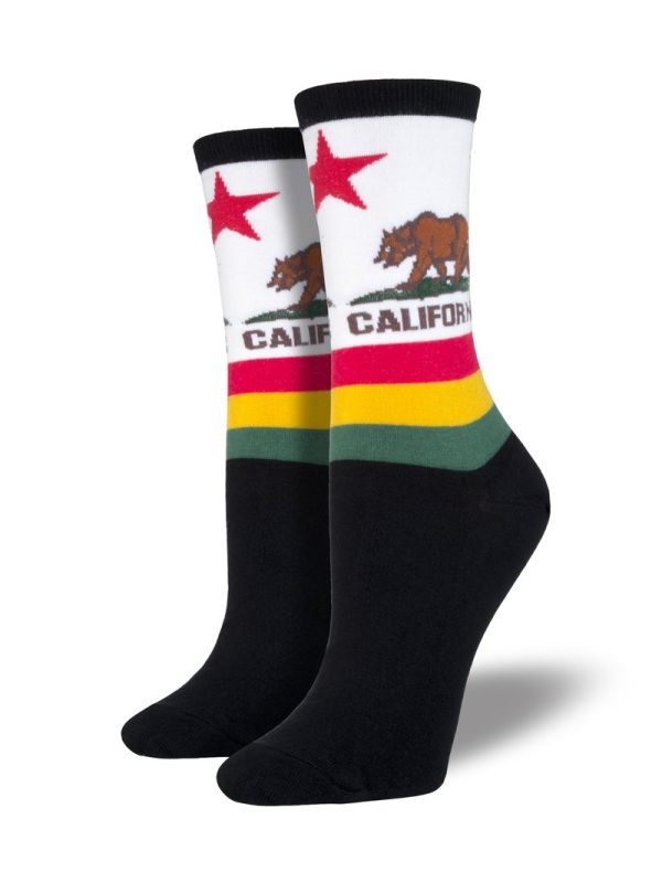 SockSmith Women Crew California Bear Fashion