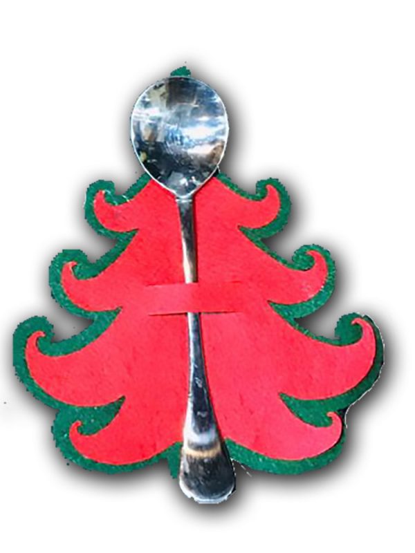 Christmas tree Felt Cutlery Holder (set of 4) Hot on Sale