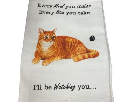 Pet Kitchen Towel Orange Tabby Cat Hot on Sale