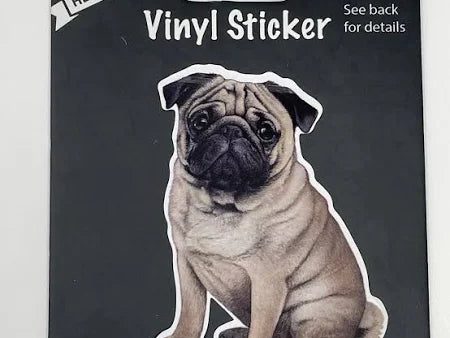 Pet Vinyl Sticker Pug For Cheap