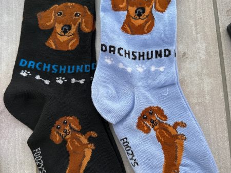 Dachshund Socks Foozys Unisex Crew Sale