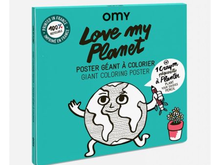 Giant Colouring Poster - Recycled Paper - Love My Planet on Sale