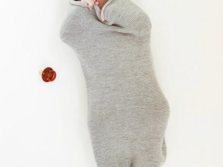 Soft Baby Cocoon - Merino Wool - Grey Melange Online Sale