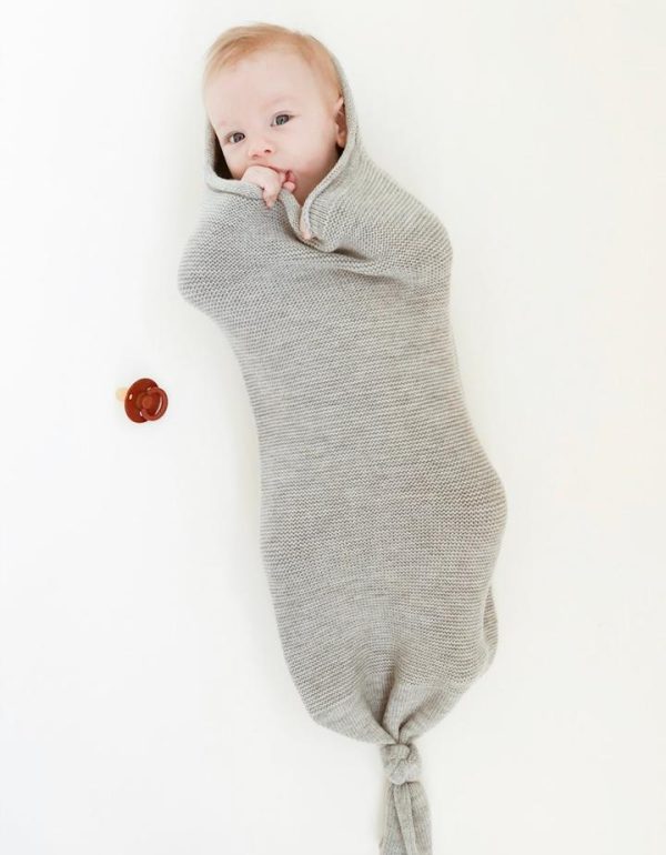 Soft Baby Cocoon - Merino Wool - Grey Melange Online Sale