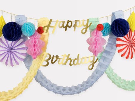 Decorations - Happy Birthday Honeycomb Garland For Discount