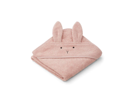 Hooded Towel - Organic Cotton - Rabbit - Rose on Sale