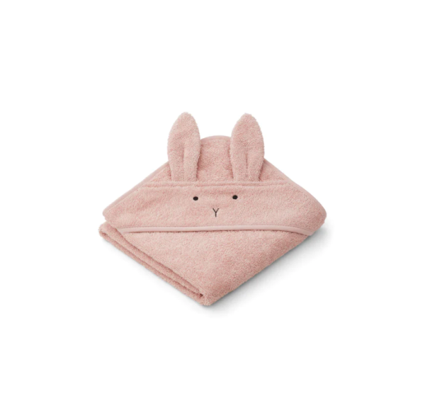 Hooded Towel - Organic Cotton - Rabbit - Rose on Sale