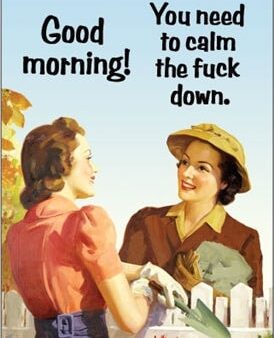 Good morning! You need to calm down. Ephemera Refrigerator Magnet Cheap