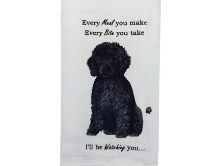 Pet Kitchen Towel Black Poodle For Cheap