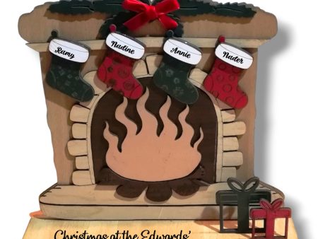 Personalized Fireplace Christmas Stand Sale