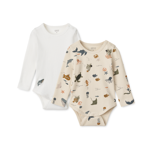 Bodysuit - Yanni - Sea Creature Sandy   Crisp White Online Hot Sale