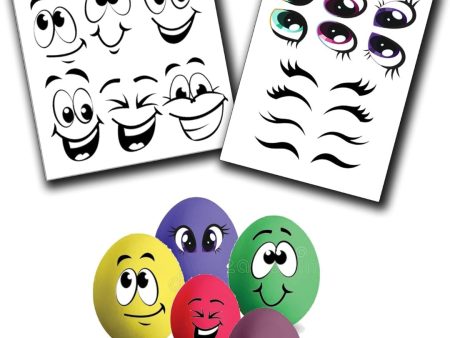 Easter egg decorating stickers, waterproof eyes Online now