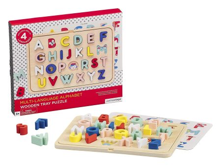 Alphabet Wooden Tray Puzzle - Multi Language For Discount