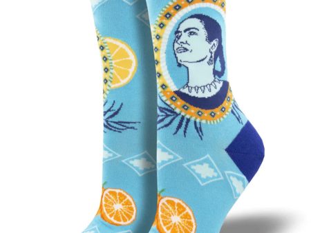 SockSmith Women Crew Frida Orange Online