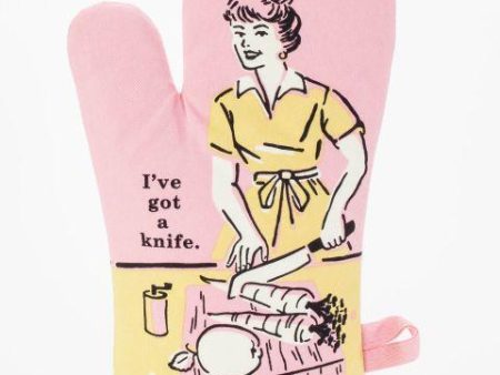 BlueQ Oven Mitt I ve Got A Knife Online Hot Sale