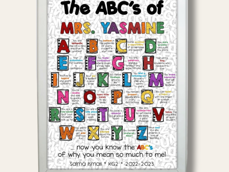 The ABCs of... teacher frame Online now