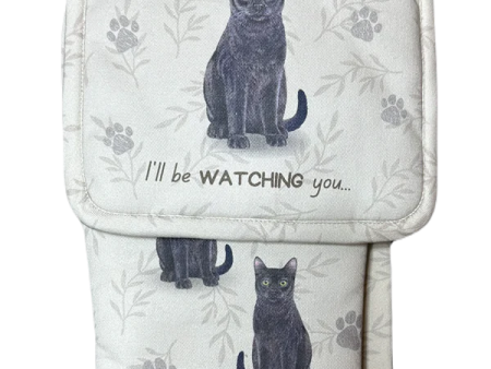 Pet Oven Mitt Set Black Cat Supply