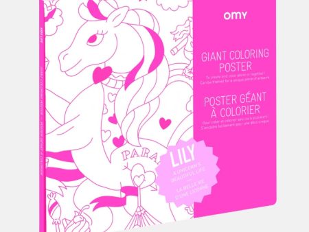 Giant Colouring Poster - Recycled Paper - Unicorn - Lily Sale