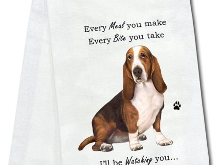 Pet Kitchen Towel Basset Hound Online now