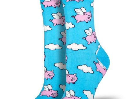 SockSmith Women Crew When Pigs Fly For Discount