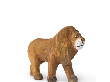 Wooden Safari Animal - Hand Carved - Lion Online now