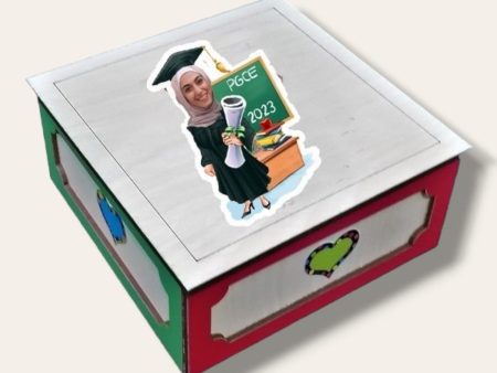 Caricature wooden box Discount