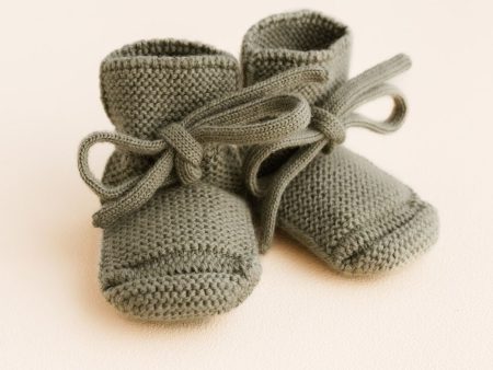 Baby Booties With Lace - Artichoke For Sale