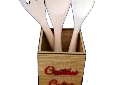 Christmas kitchen wooden cutlery holder Supply