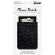 iDecoz Black Glitter Faux Leather Pocket Online Hot Sale