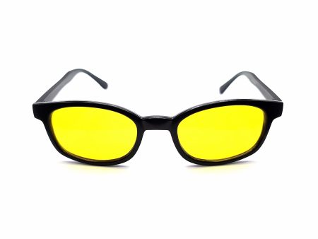 Go Together All Black Night Driving Yellow Lens With Wide Fit Sunglasses Sale