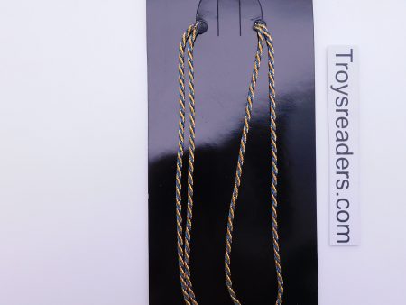 Gold & Navy Twisted Chain Eyewear Holder on Sale