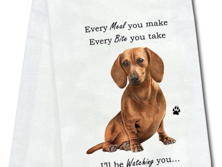 Pet Kitchen Towel Red Dachshund Hot on Sale