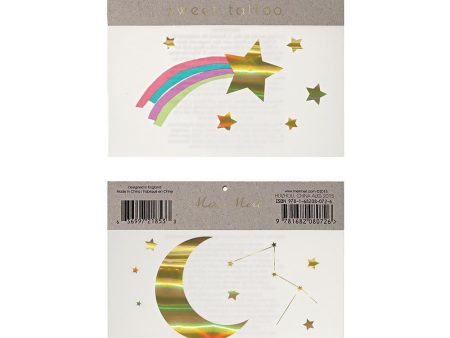 Temporary Tattoo - Rainbow Shooting Star Sale