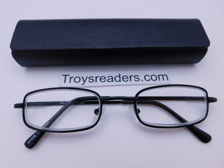 Magnetic Leather Metal Readers With Case in Four Colors Online now