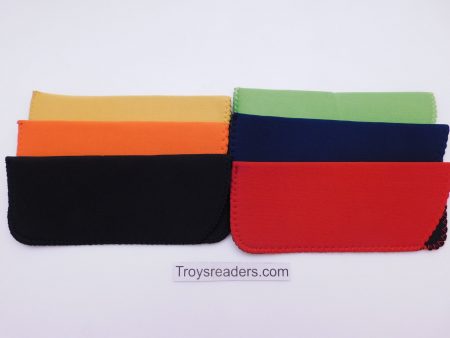 Black Neoprene Glasses Sleeve Pouch in Six Colors For Discount