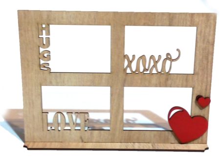 Valentine wooden stand (beige window) Online Sale