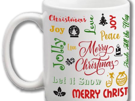 Christmas mug (Christmas text) Discount