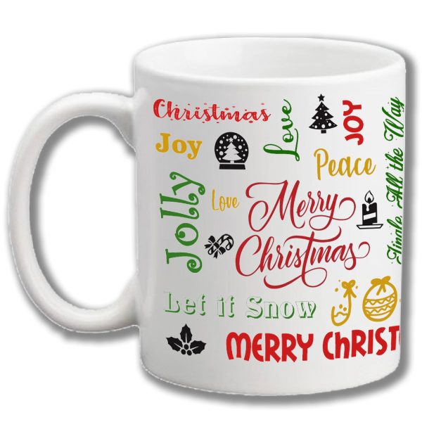 Christmas mug (Christmas text) Discount