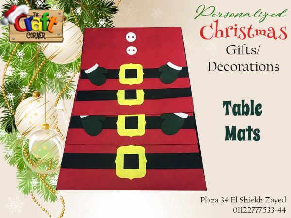 Layered felt tablemats (Set of 4).. Santa Suit Sale