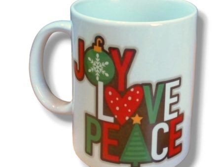 Christmas mug (Joy Love Peace) For Discount